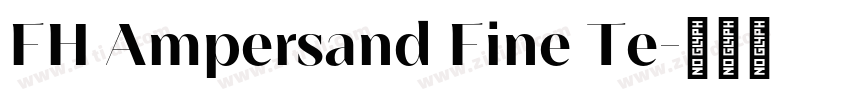 FH Ampersand Fine Te字体转换